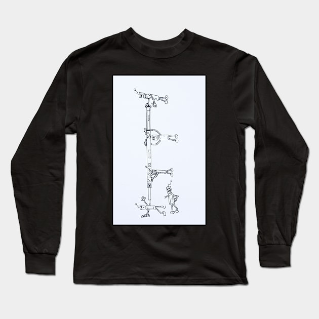 Favorite Robot Art Supply Long Sleeve T-Shirt by Soundtrack Alley